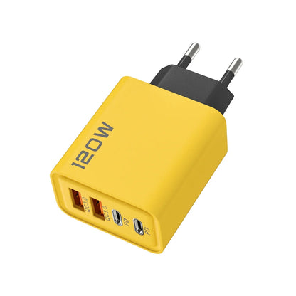 Total 120W 4 Port USB  Type C Fast  Wall Adapter for  Quick Charge Mobile Phone
