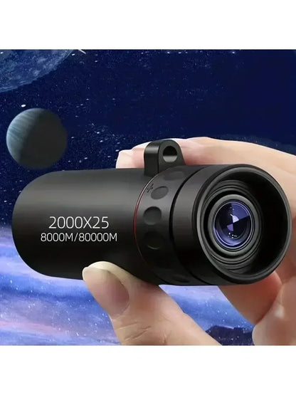 2025 2000X25 HD Monocular Telescope, Compact Portable for Travel, Hiking, Fishing, Camping, Stargazing, Concerts & Bird Watching