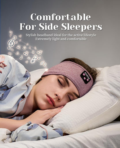 Sleep Headphones,  Bluetooth Sports Headband Headphones with Ultra-Thin HD Stereo Speakers Perfect for Sleeping,Workout,Jogging,Yoga,Insomnia, Air Travel, Meditation