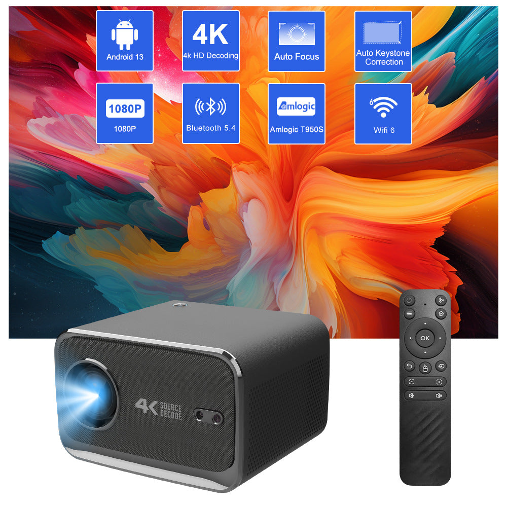 Smart Android 13 Full HD Projector – Portable Home Cinema 1080P