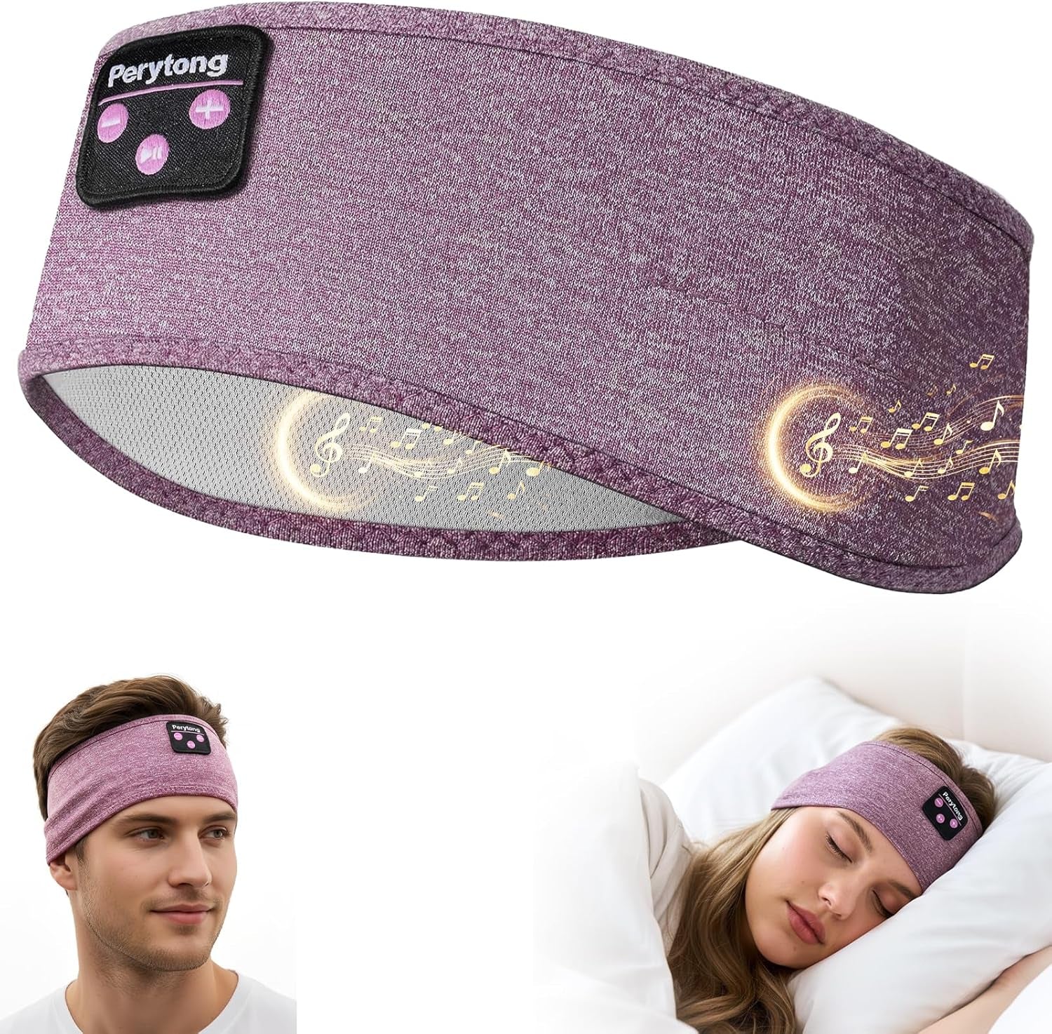 Sleep Headphones,  Bluetooth Sports Headband Headphones with Ultra-Thin HD Stereo Speakers Perfect for Sleeping,Workout,Jogging,Yoga,Insomnia, Air Travel, Meditation