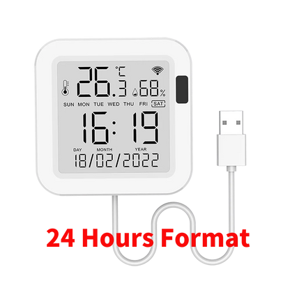 Tuya WiFi Temperature Humidity Sensor With Backlight for Smart Home APP Remote ControlWork with SmartLife Yandex Alexa