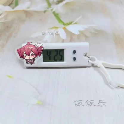 Anime Kasane Teto Cosplay Portable Desk Time Display Digital Clock Student Electronic Watches School Bag Ornaments