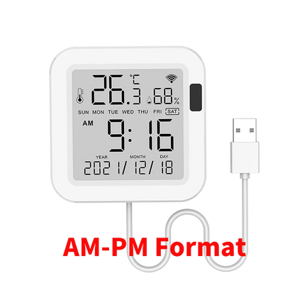 Tuya WiFi Temperature Humidity Sensor With Backlight for Smart Home APP Remote ControlWork with SmartLife Yandex Alexa