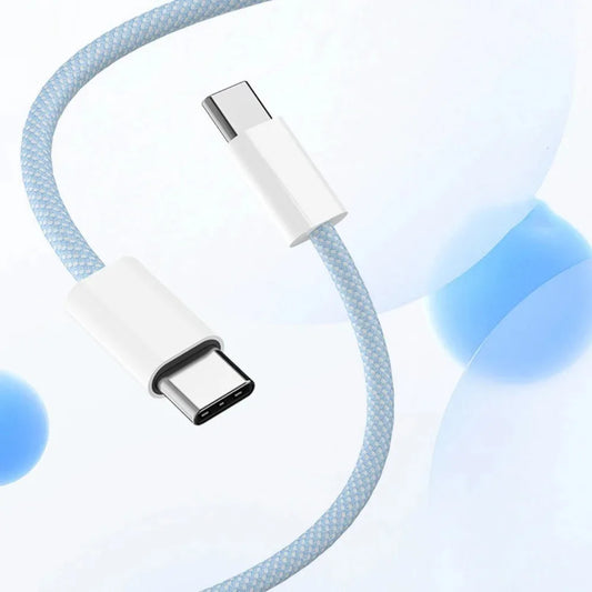 USB-C to Type C Color Cable For Apple iPhone 15 PD 60W Fast Charging For Huawei Xiaomi Samsung Type C Weaving Cable Accessories
