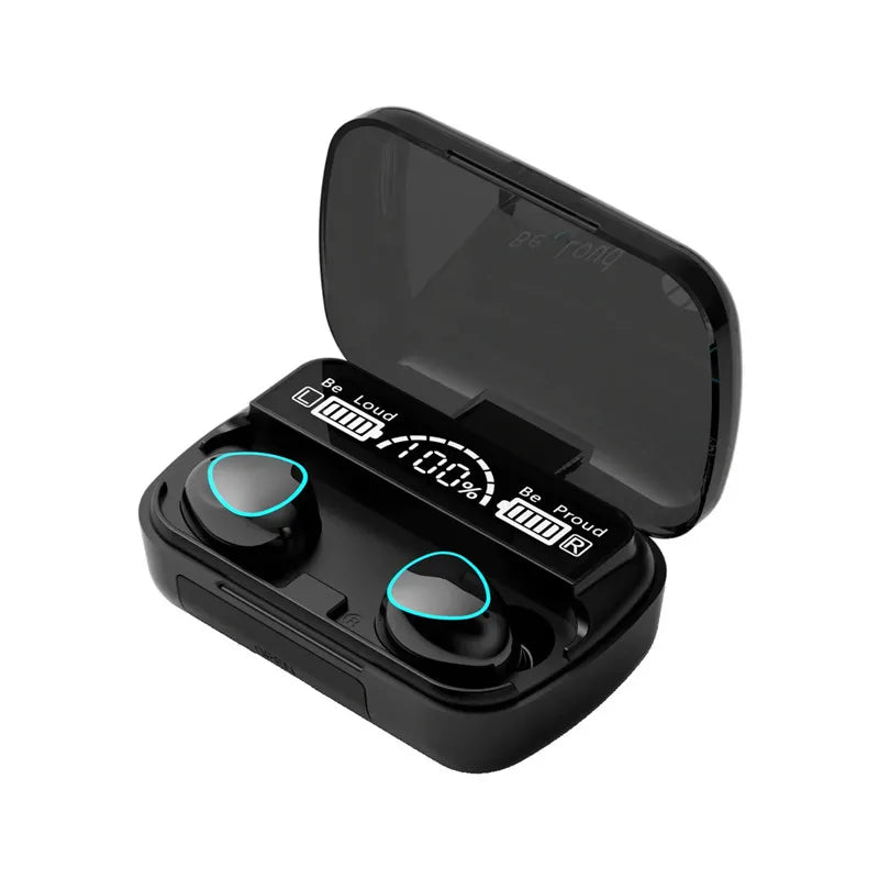M10 Wireless Earphones 9D Stereo - 3500mAh Charging Box Sports Waterproof TWS Bluetooth Headphones with Microphone