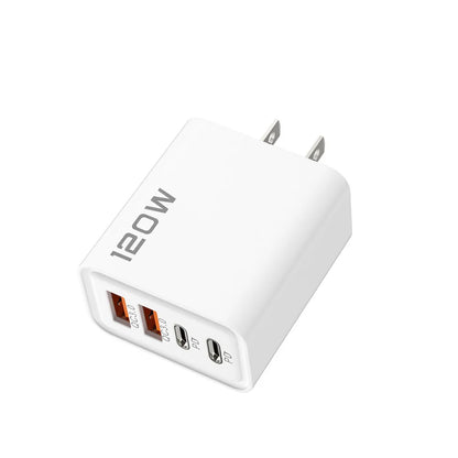 Total 120W 4 Port USB  Type C Fast  Wall Adapter for  Quick Charge Mobile Phone